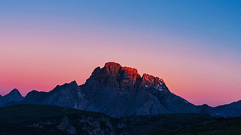 Croda Rossa, Dolomites, colors, italy, sky, alps, mountain HD wallpaper