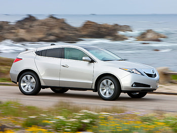 Auto, Flowers, Grass, Sea, Acura, Cars, Side View, Speed, Style, Akura, Zdx, 2009, Silver Metallic HD wallpaper