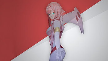 Zero two, minimal, beautiful, art HD wallpaper