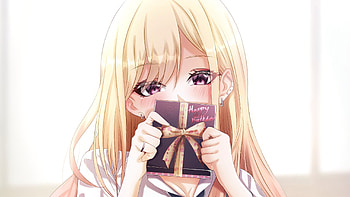 Marin Kitagawa With Card My Dress-Up Darling HD wallpaper