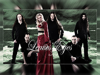 Leaves Eyes, gothic, black, liv, eyes, kristine, dress, band, heavy, leaves, music, green, metal HD wallpaper