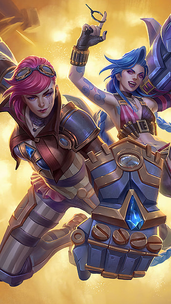 Jinx, League of Legends, Vi and Jinx, Mobile artwork HD phone wallpaper