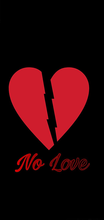 Love, red, symbol, black, heart HD phone wallpaper