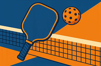 Pickleball Action: Vibrant Court and Paddle Artwork, Paddle, ball HD wallpaper