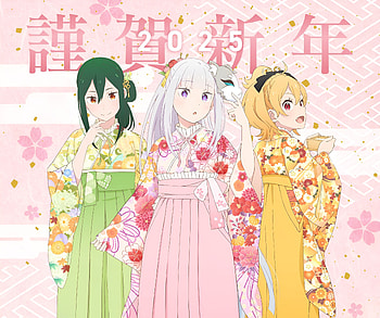 Emilia & Friends in Kimono – Re:Zero Anime Delight, Anime, Re:Zero - Starting Life in Another World, Emilia (Re:ZERO) HD wallpaper