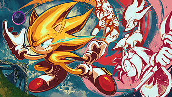 Sonic Frontiers Featuring Sonic, Amy Rose & Knuckles in Action, Sonic the Hedgehog, Sonic Frontiers, Amy Rose, Knuckles the Echidna HD wallpaper