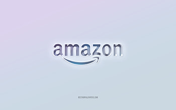 Amazon logo, cut out 3d text, white background, Amazon 3d logo, Amazon emblem, Amazon, embossed logo, Amazon 3d emblem HD wallpaper