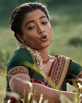 Rashmika mandanna, face, flash graphy HD phone wallpaper
