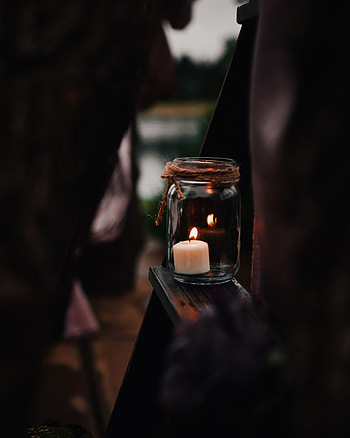 Fire, Bank, Dark, Shine, Light, Jar, Candle, To Burn, Burn HD phone wallpaper