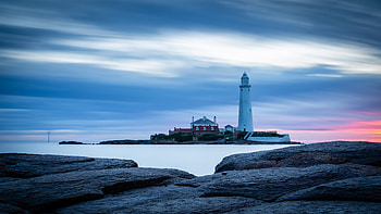 Whitley Bay, Lighthouses HD wallpaper