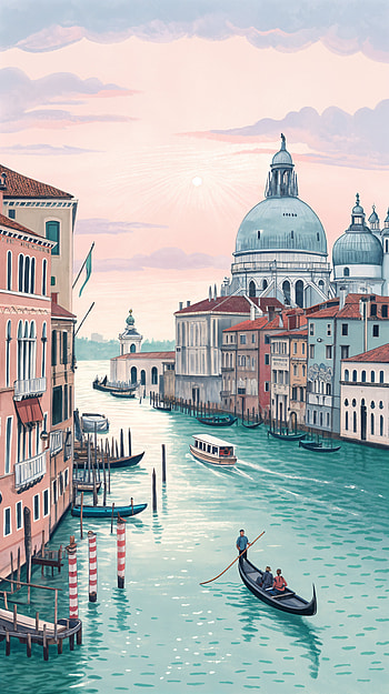 Serene Venice: A Tranquil , Venice, Italy, canal, architecture HD phone wallpaper