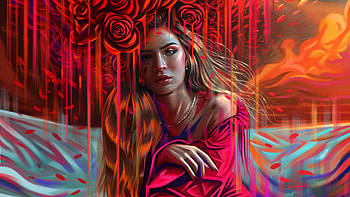 Melted Girl Portrait, portrait, artist, artwork, digital-art, deviantart HD wallpaper