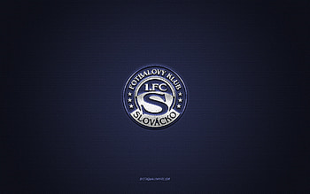 FC Slovacko, Czech football club, white logo, blue carbon fiber background, Czech First League, football, Uherske Hradiete, Czech Republic, FC Slovacko logo HD wallpaper