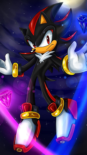Shadow The Hedgehog, Sonic, Shadow, Neon Background HD phone wallpaper