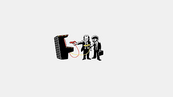 Arcade Artwork Minimalistic Pulp Fiction HD wallpaper