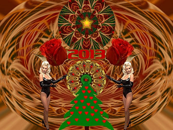 Christmas 37, eye candy, abstract, 3d, fractal, collage HD wallpaper