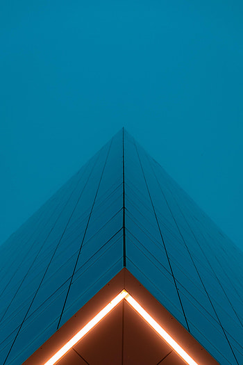 Building, Miscellanea, Miscellaneous, Glow, Facade, Bottom View HD phone wallpaper