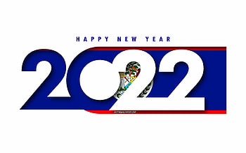 Happy New Year 2022 Belize, white background, Belize 2022, Belize 2022 New Year, 2022 concepts, Belarus, Flag of Belize HD wallpaper