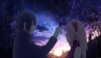 Sasuke & Sakura, Sasuke Uchiha, love, Anime, Naruto HD wallpaper