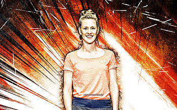 Alison Riske, grunge art, american tennis players, WTA, orange abstract rays, tennis, fan art, Alison Riske HD wallpaper