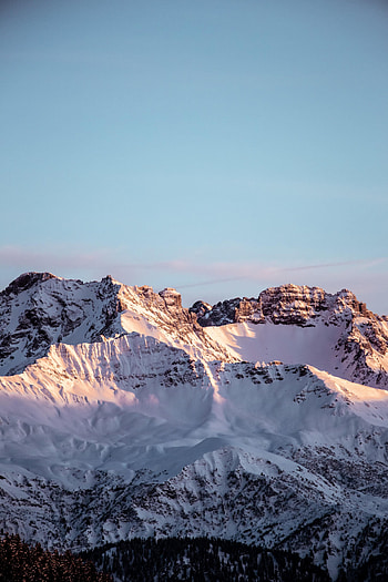 Nature, Sky, Mountains, Snow, Rocks, Snow Covered, Snowbound HD phone wallpaper