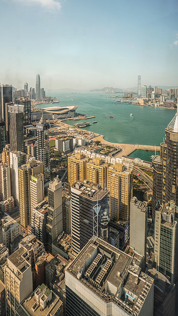 Cities, City, Building, View From Above, Skyscrapers, Roof, Roofs HD phone wallpaper