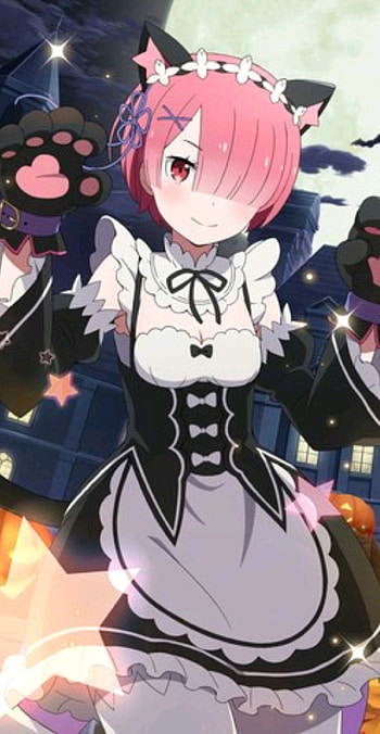 Re zero Ram, chica con orejas de gato, cosplay, best girl, best girl ram, rezero ram, girl with cat ears, neko, rezero, Halloween, re zero HD phone wallpaper