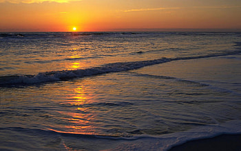 Sunset, sky, sun, ocean HD wallpaper