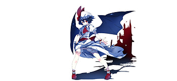 Wings, anime girl, touhou, remilia scarlet HD wallpaper