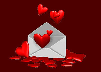 I'm sending my Love, hearts, envelope, red, valentines day HD wallpaper