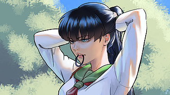 Kagome Higurashi Hair Tie , kagome-higurashi, anime-girl, anime, artist, artwork, digital-art, artstation HD wallpaper