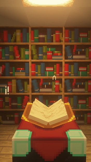 Shelf, Minecraft, Bookcase HD phone wallpaper