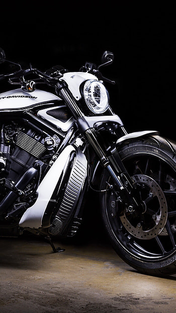 Harley-Davidson, black beauty, Speed and power, Motorcycle art HD phone wallpaper