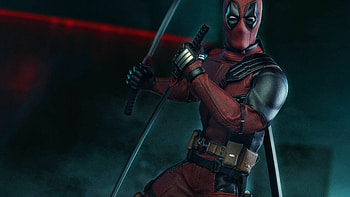 Deadpool, Evil version, Dark backgrounds, Powerful character HD wallpaper