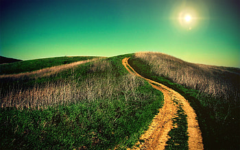 Uphill Road, road, nature HD wallpaper