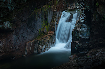 Nature, Rocks, Waterfall, Spray, Flow HD wallpaper
