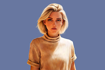 Blonde Girl 2020, artist, artwork, girls HD wallpaper