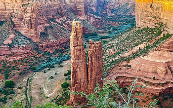 Spider Rock at Canyon de Chelly in Chinle, Arizona, desert, rocks, usa, stones HD wallpaper