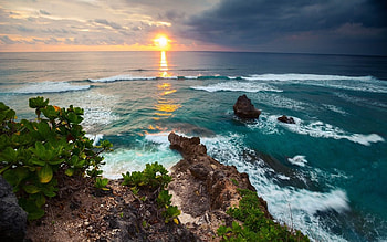 sunsets nature, oceans, nature, , sunset HD wallpaper