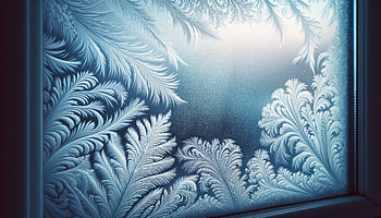 Frosty Feather Patterns Window, frosty window, Abstract HD wallpaper