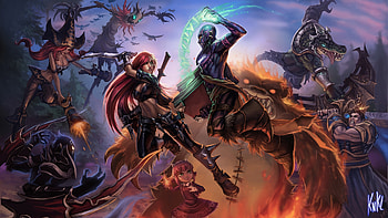 League Of Legends Fantasy Artwork , league-of-legends, games, fantasy, artist, artwork, digital-art HD wallpaper