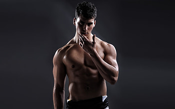 Muscular Model, sexy, shirt-less, muscle, chest, man, abs HD wallpaper