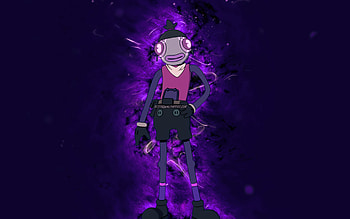 Dark Bomber Toona Fish, , violet neon lights, Fortnite Battle Royale, Fortnite characters, Dark Bomber Toona Fish Skin, Fortnite, Dark Bomber Toona Fish Fortnite HD wallpaper