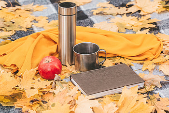 Apple, Autumn, Miscellanea, Miscellaneous, Cup, Book, Thermos, Mug HD wallpaper