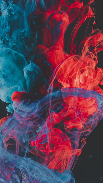 Blue And Red, Smoke HD phone wallpaper