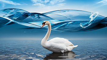Serene Mute Swan in Ultra, mute swan, Animal, swan, water, blue HD wallpaper
