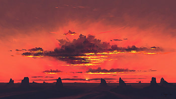 Twilight Clouds Nature , twilight, clouds, artist, artwork, digital-art, deviantart HD wallpaper