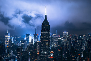 City, , New York, Aerial, Building, Night, Skyscraper, Usa, Cities HD wallpaper