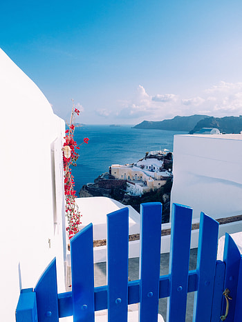 Cities, Sea, City, Resort, Greece, Buildings, And I, Ia HD phone wallpaper