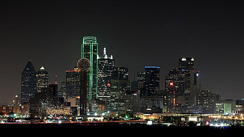 Dallas Skyline at Night, Mesmerizing Views, Urban Illumination HD wallpaper